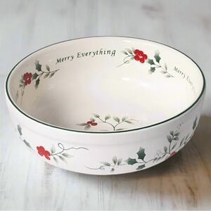 Pfaltzgraff Winterberry 7” Serving Bowl Merry Everything Holiday Christmas Candy